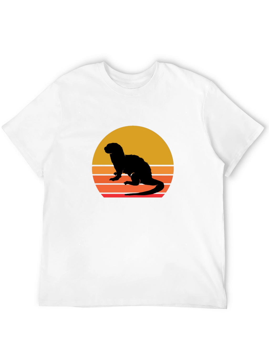 Retro Ferret Sunset Graphic Tee
