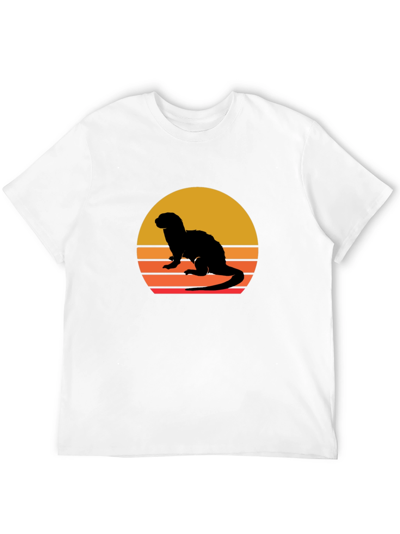 Retro Ferret Sunset Graphic Tee
