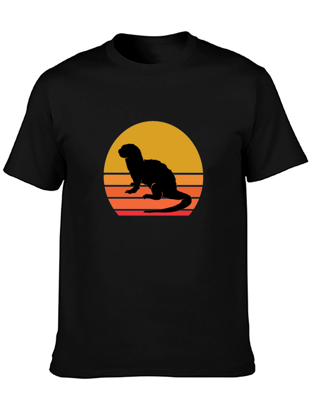 Retro Ferret Sunset Graphic Tee