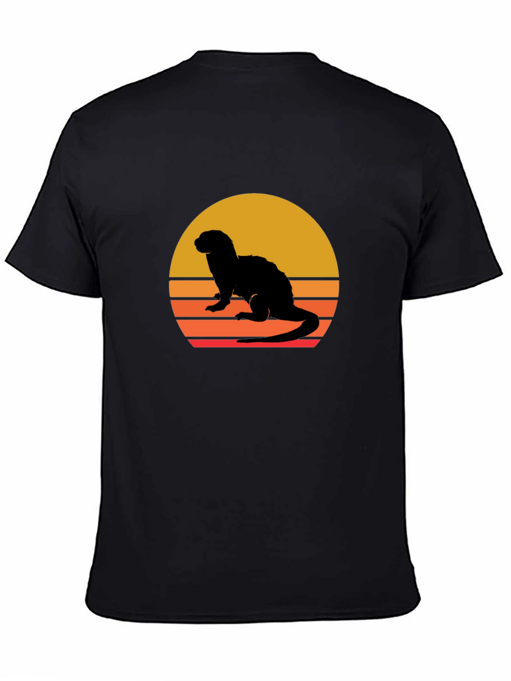 Retro Ferret Sunset Graphic Tee