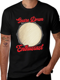 Snare Drum Enthusiast Graphic Tee - Musicians Humor