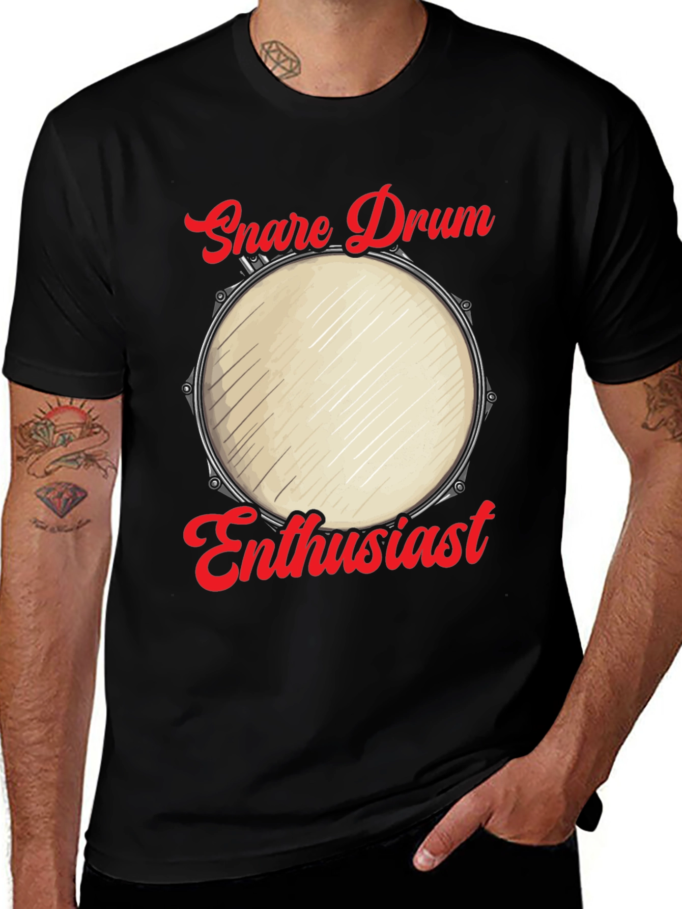 Snare Drum Enthusiast Graphic Tee - Musicians Humor