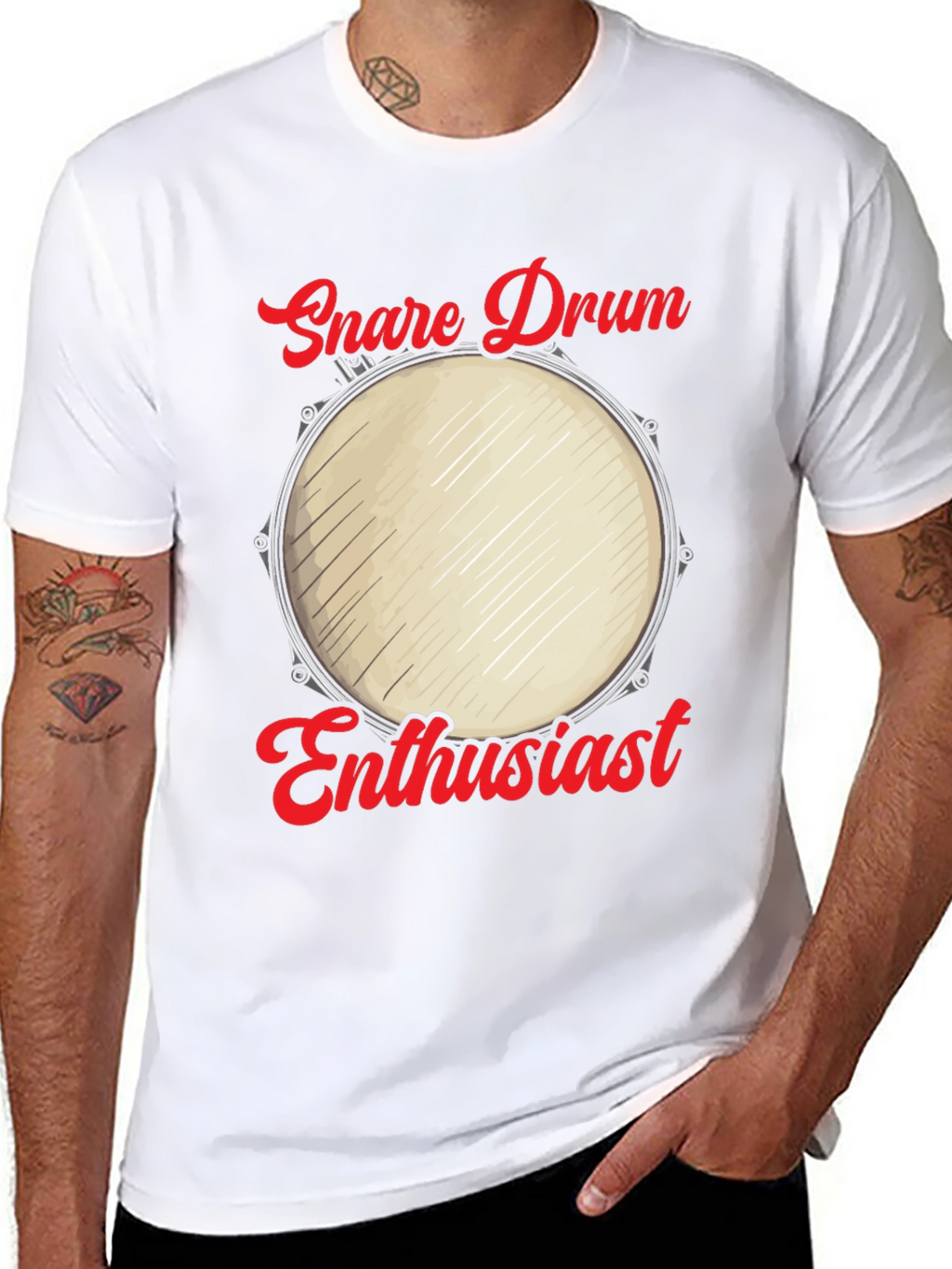 Snare Drum Enthusiast Graphic Tee - Musicians Humor