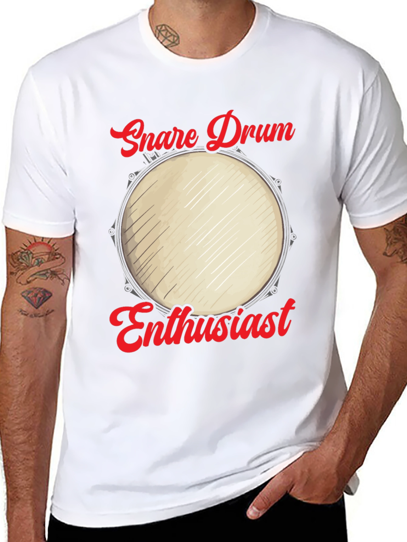 Snare Drum Enthusiast Graphic Tee - Musicians Humor