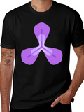Mens Black Tee with Abstract Purple Design