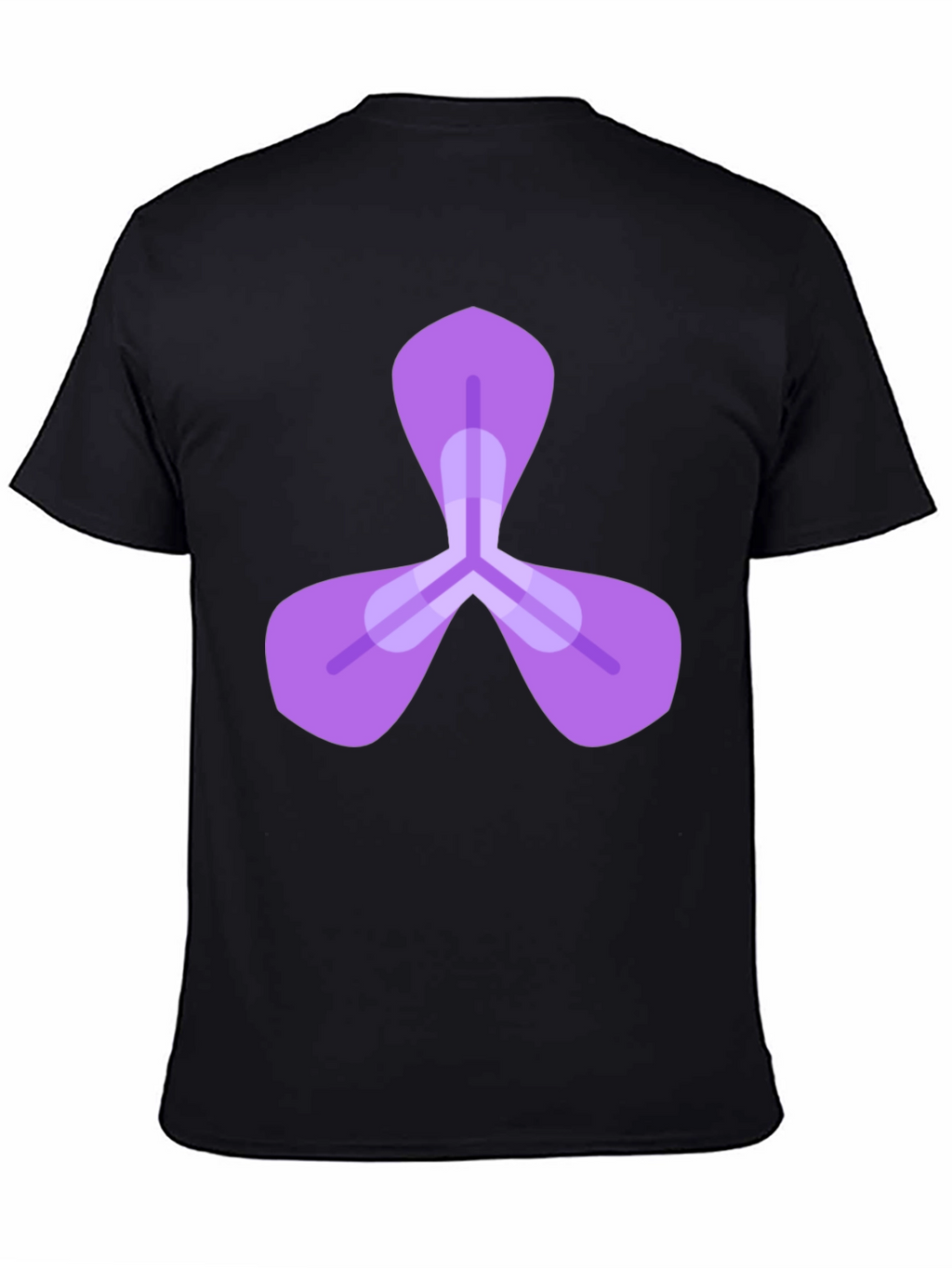 Mens Black Tee with Abstract Purple Design