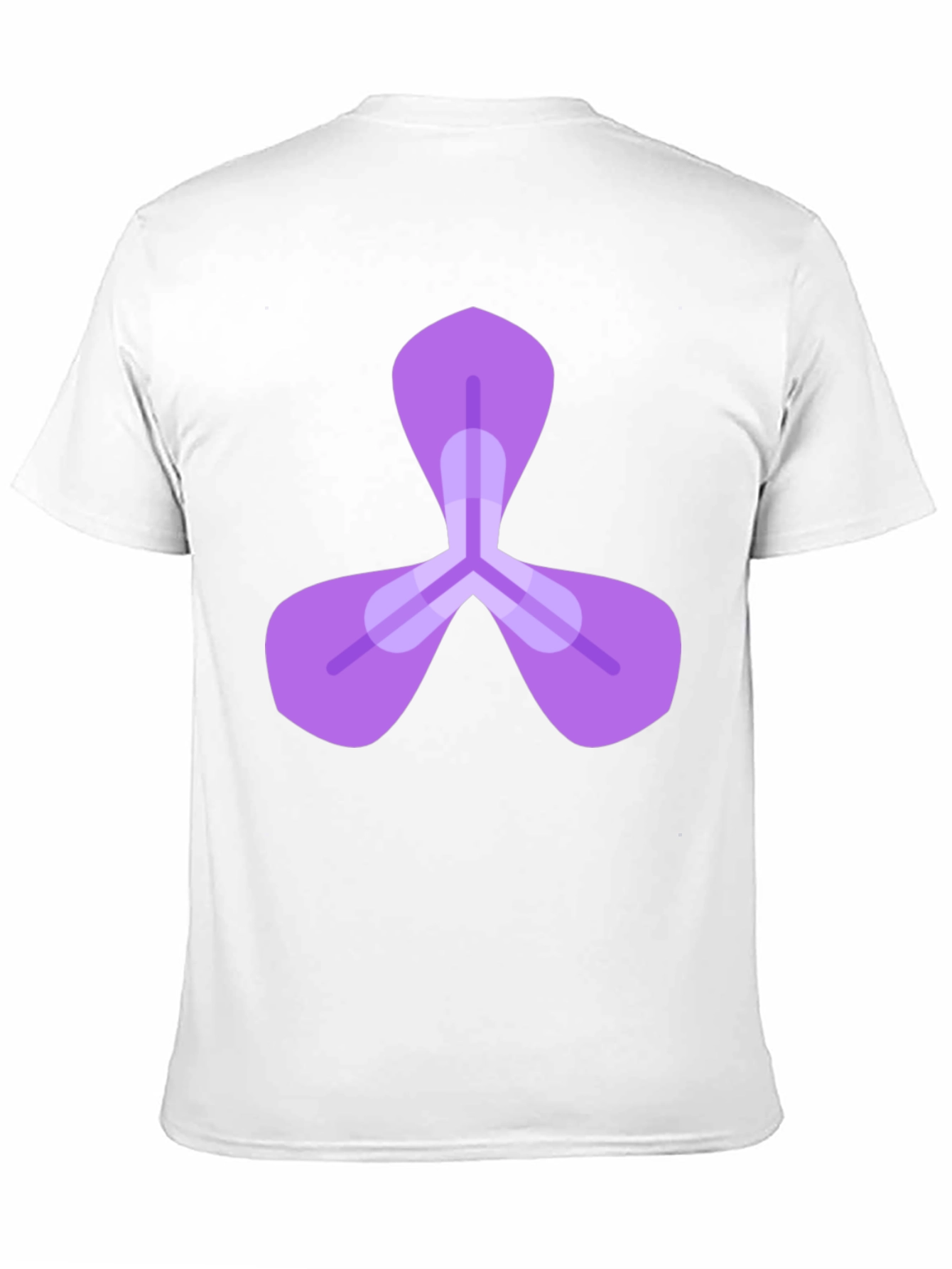 Mens Black Tee with Abstract Purple Design