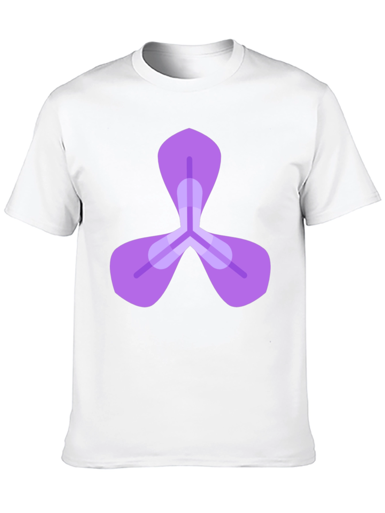 Mens Black Tee with Abstract Purple Design