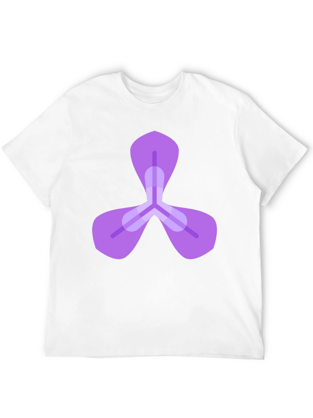 Mens Black Tee with Abstract Purple Design
