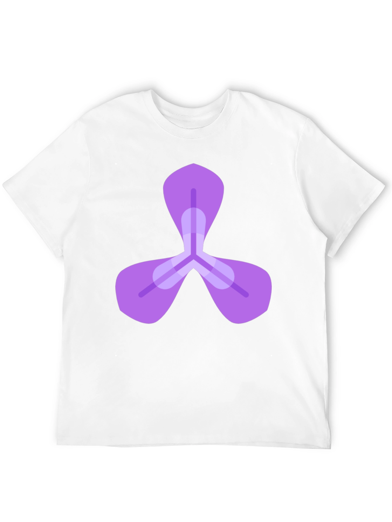 Mens Black Tee with Abstract Purple Design