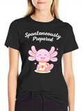 Spontaneously Prepared Axolotl Black T-Shirt