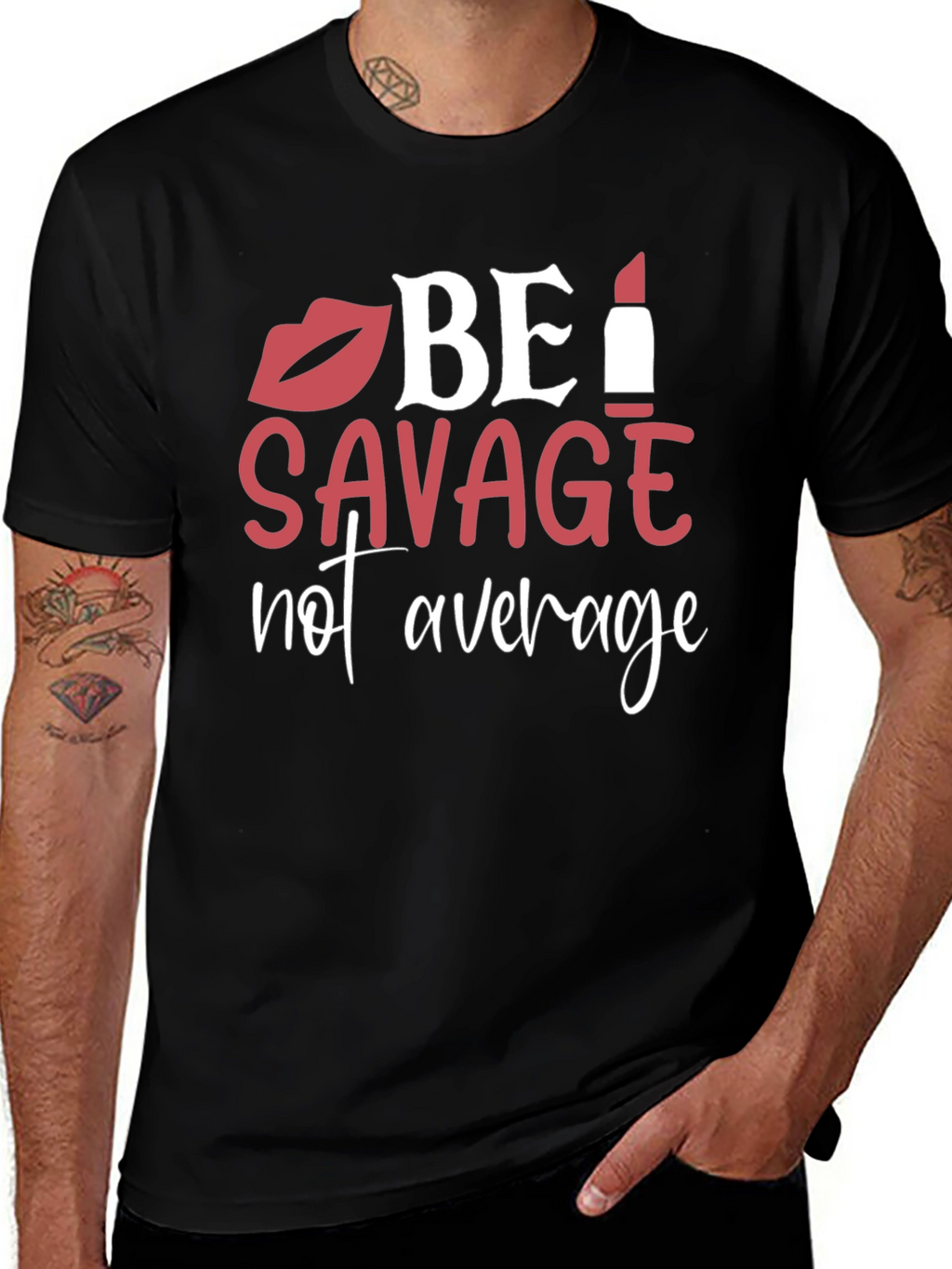 Be Savage Graphic T-Shirt - Black