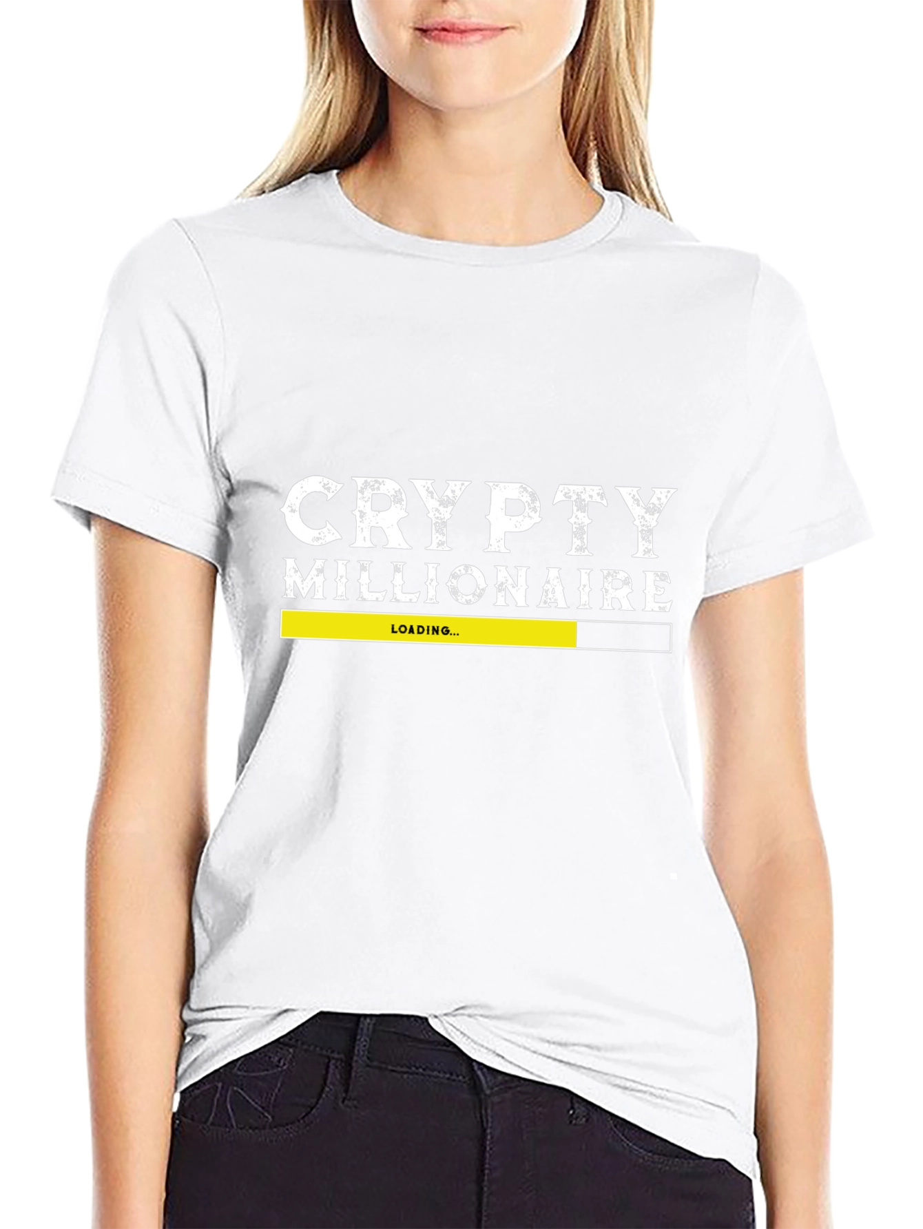 Crypto Millionaire Loading Black Tee
