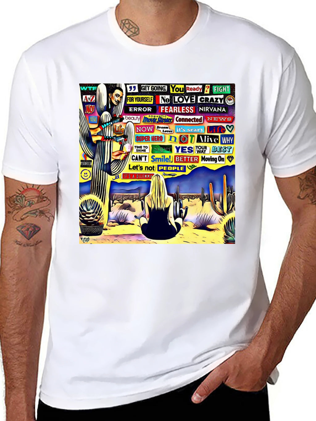 Abstract Desert Scene Graphic Tee
