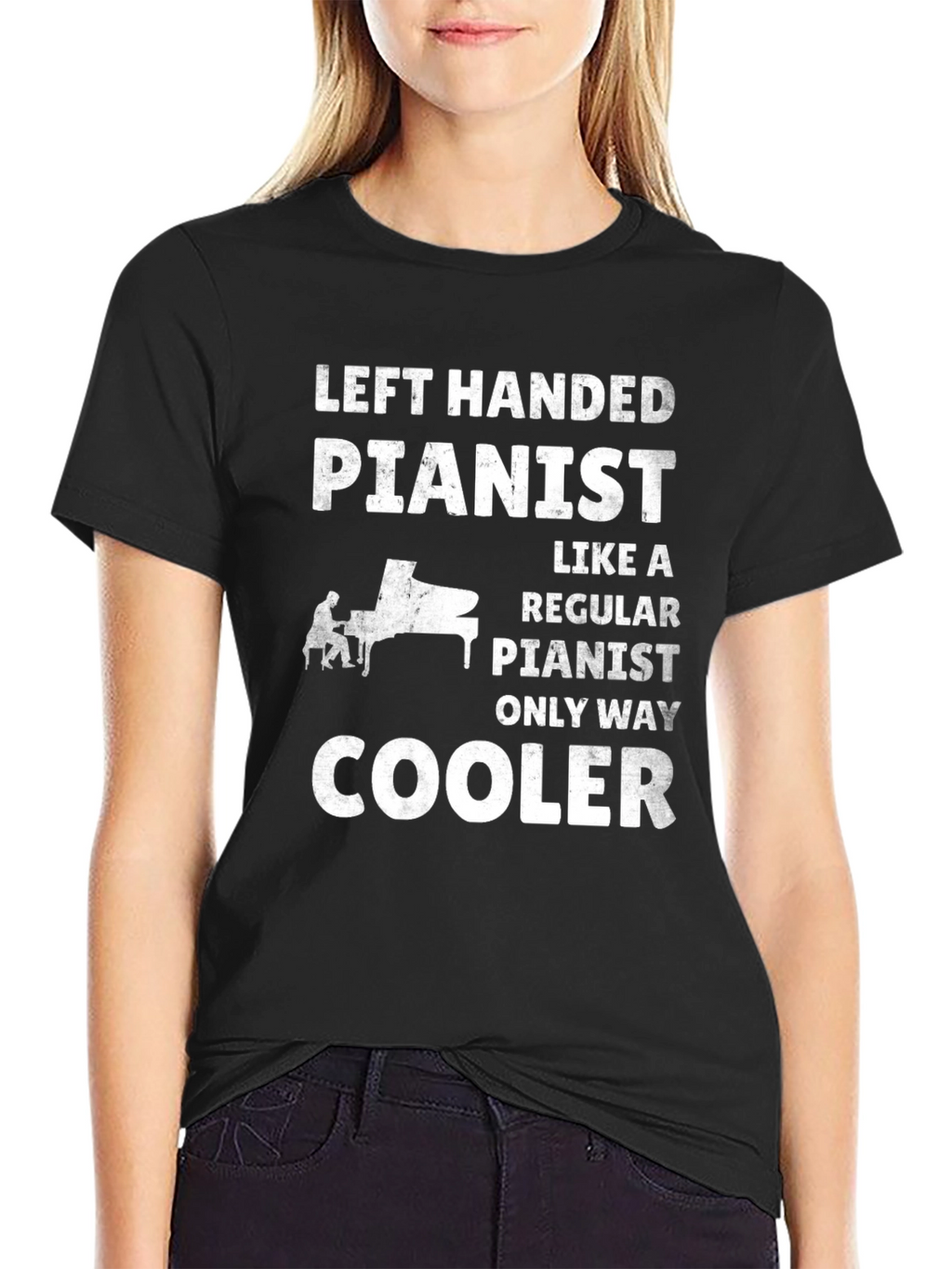 Left Handed Pianist Funny T-Shirt