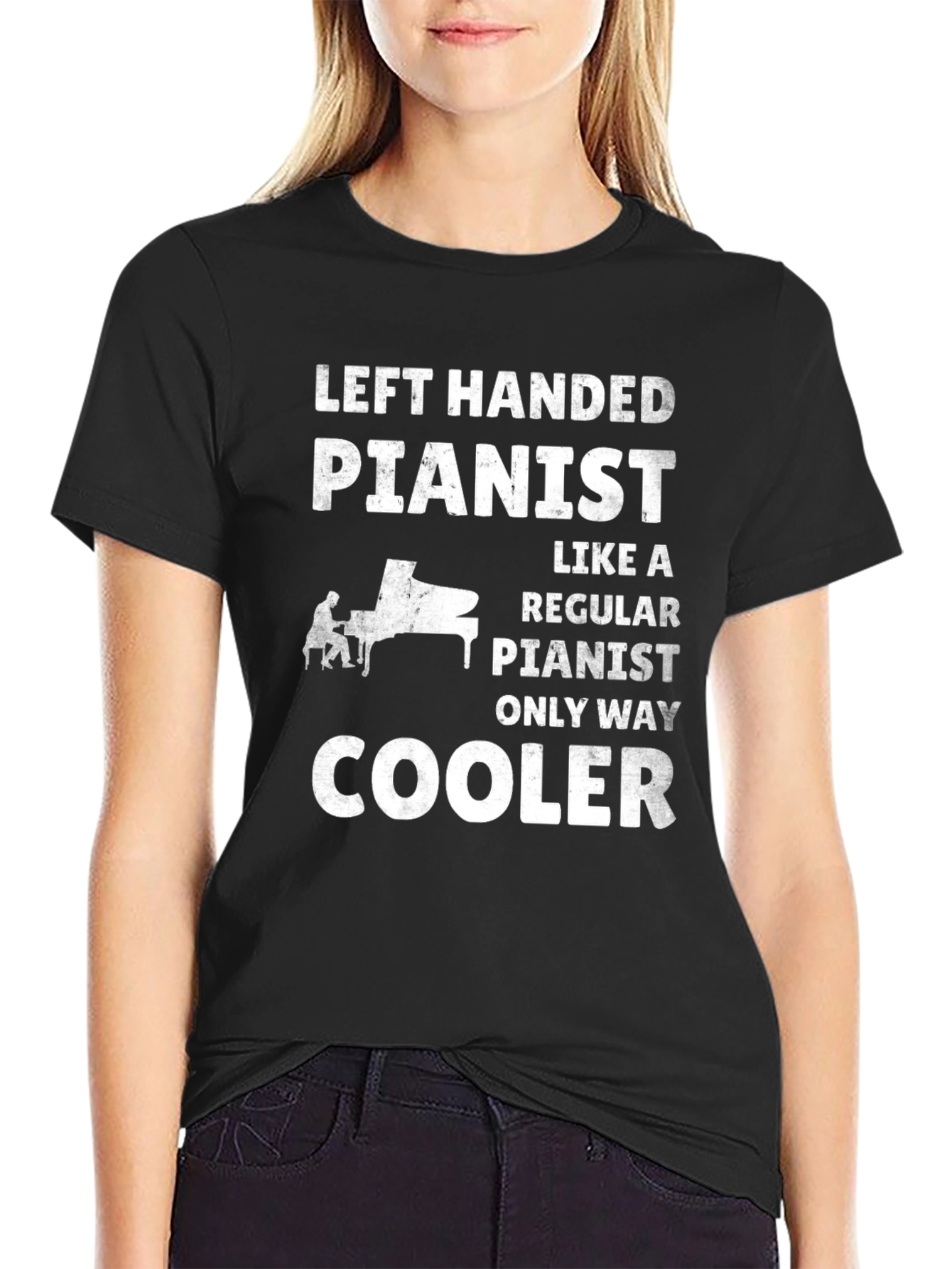 Left Handed Pianist Funny T-Shirt