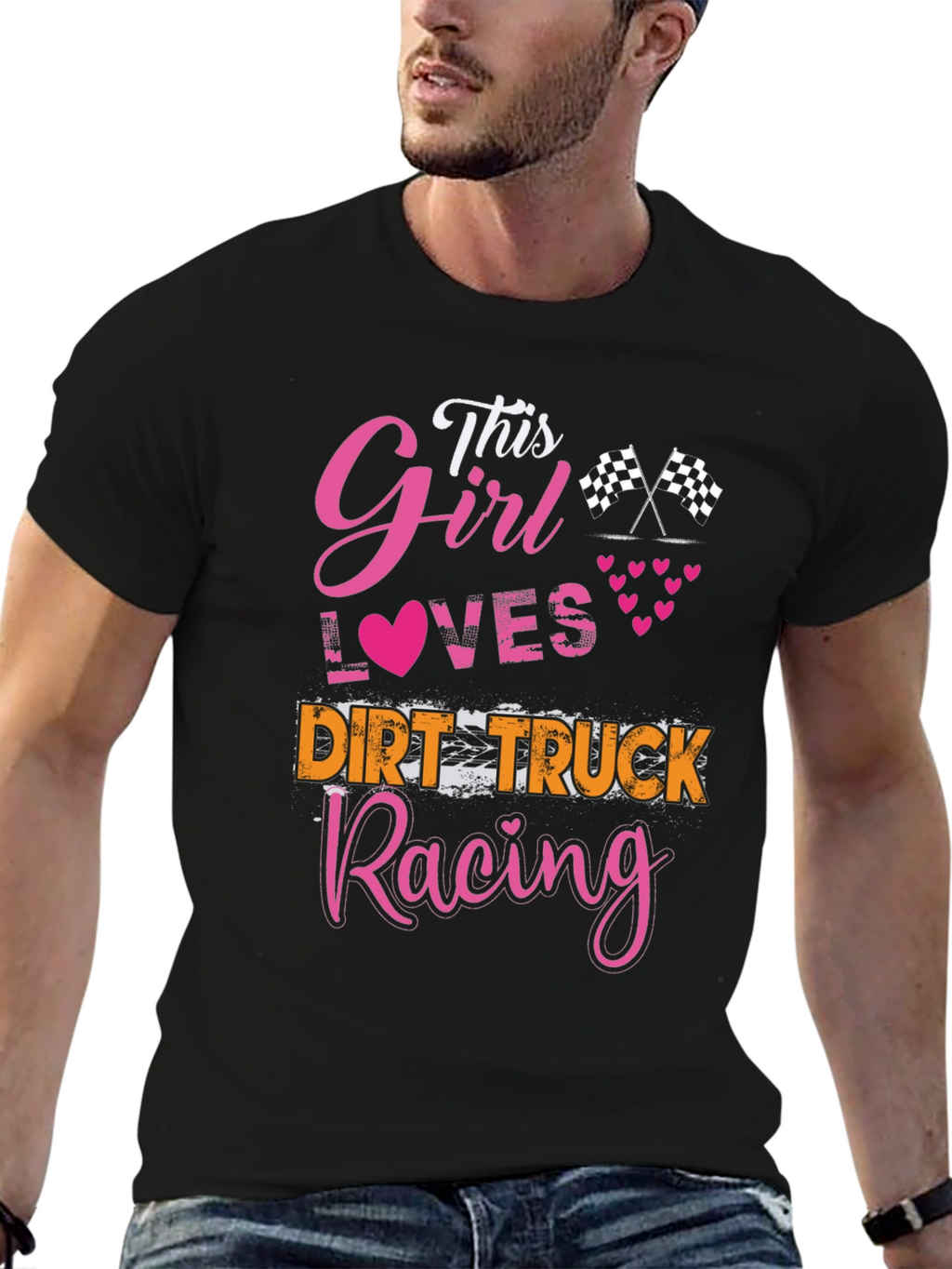 This Girl Loves Dirt Truck Racing T-Shirt