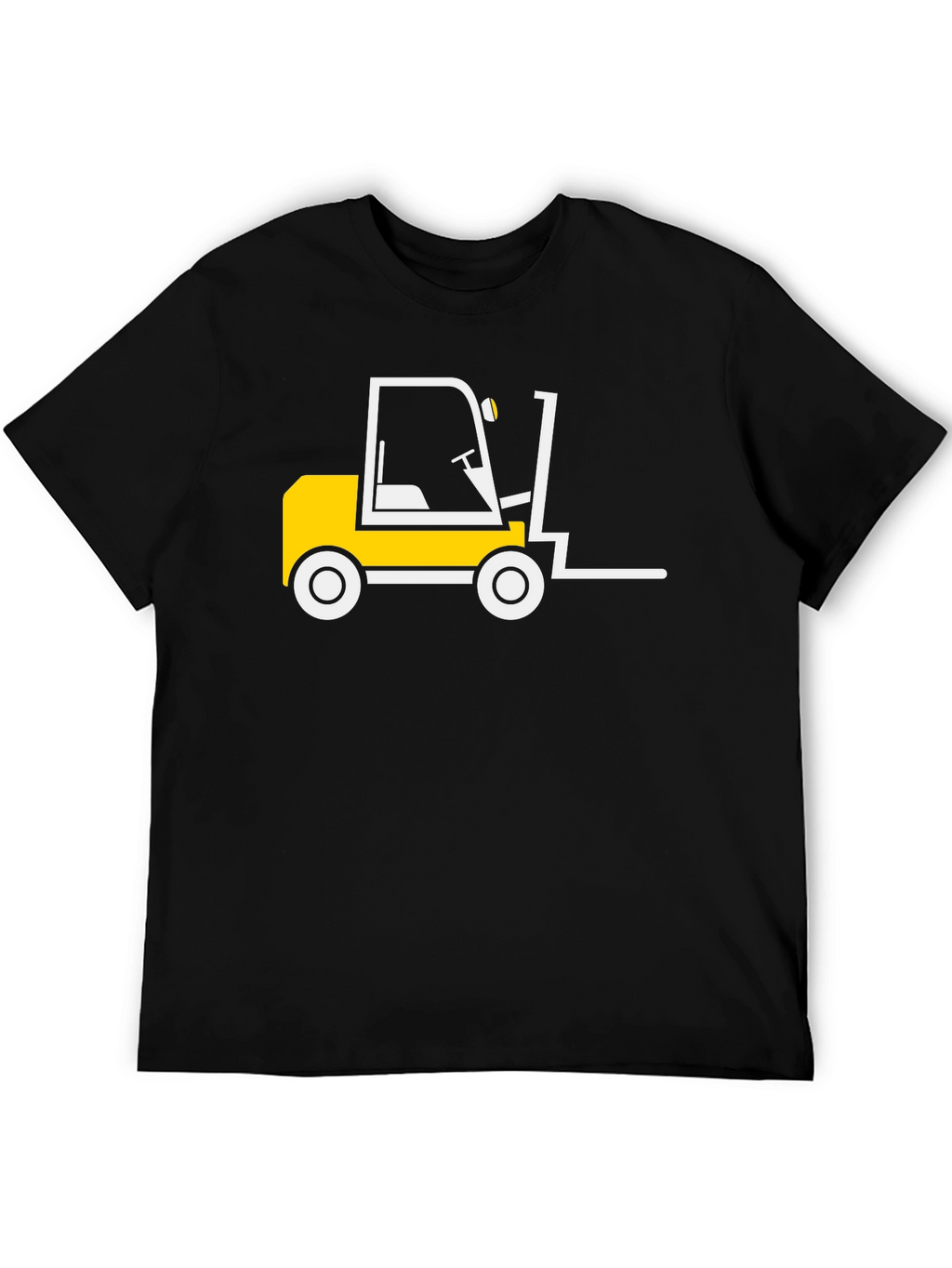 Forklift Graphic Tee - Black Cotton T-Shirt
