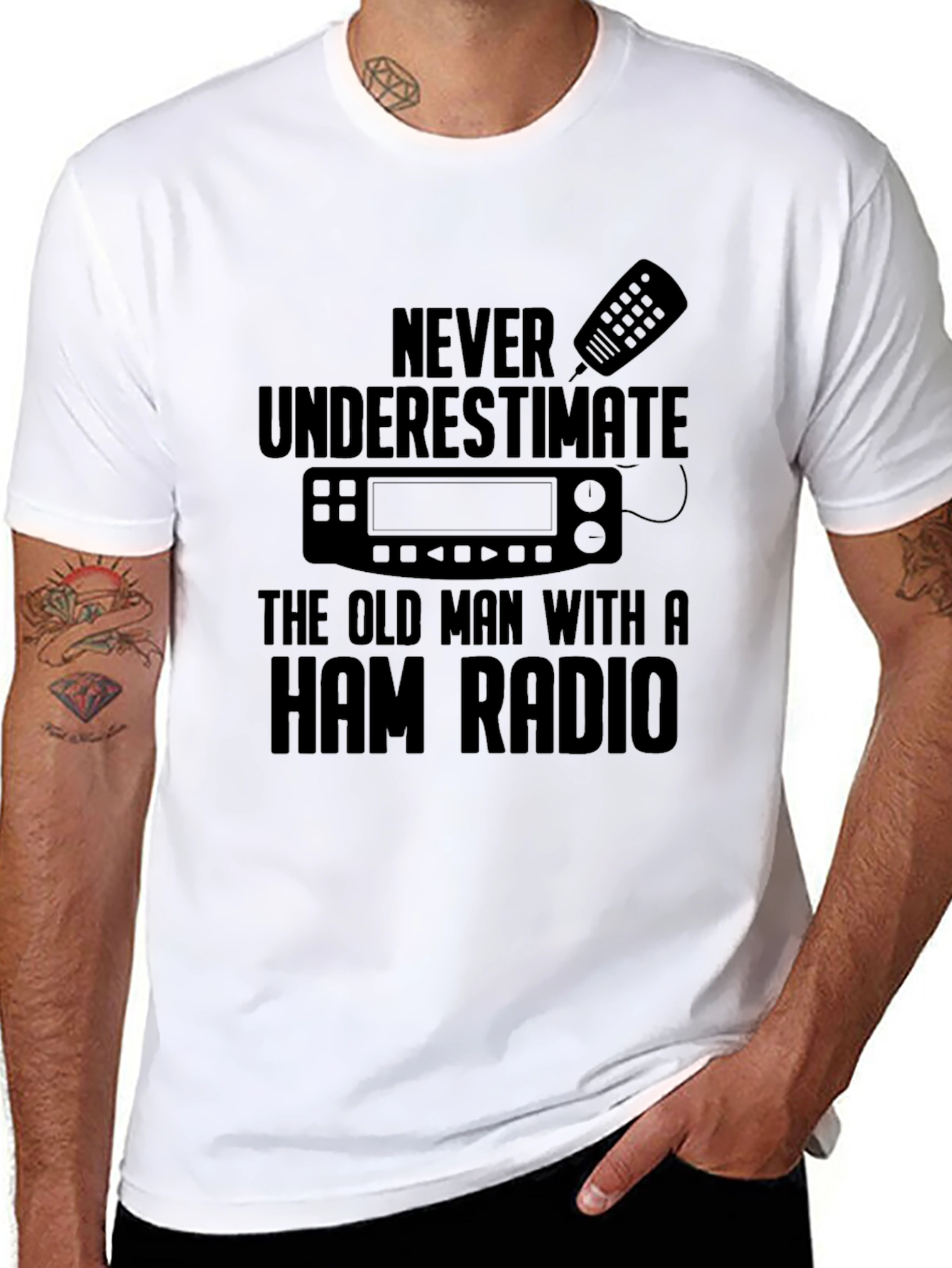 Ham Radio Old Man T-Shirt - Never Underestimate
