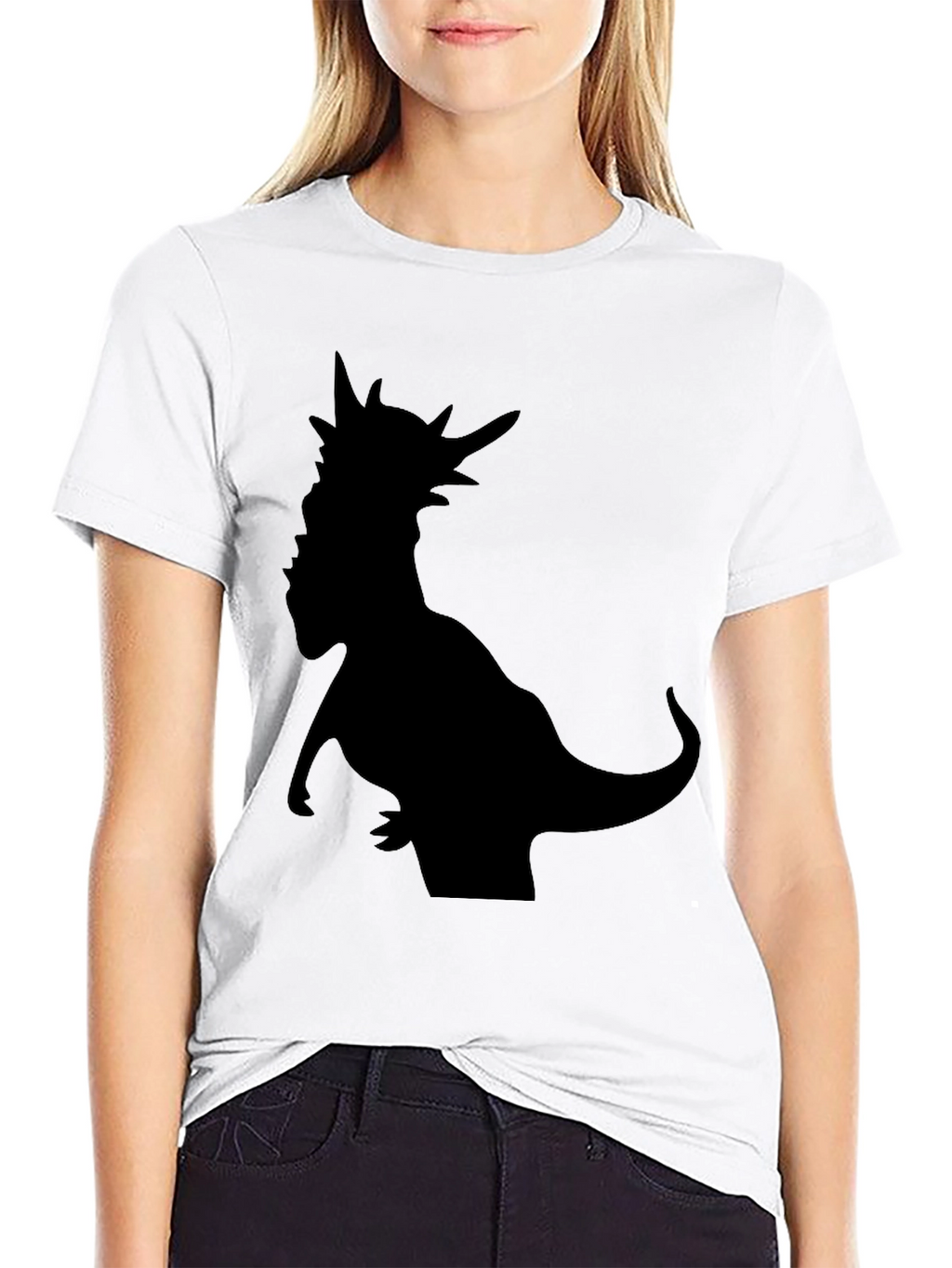 Dino Silhouette T-Shirt - Black Graphic Tee
