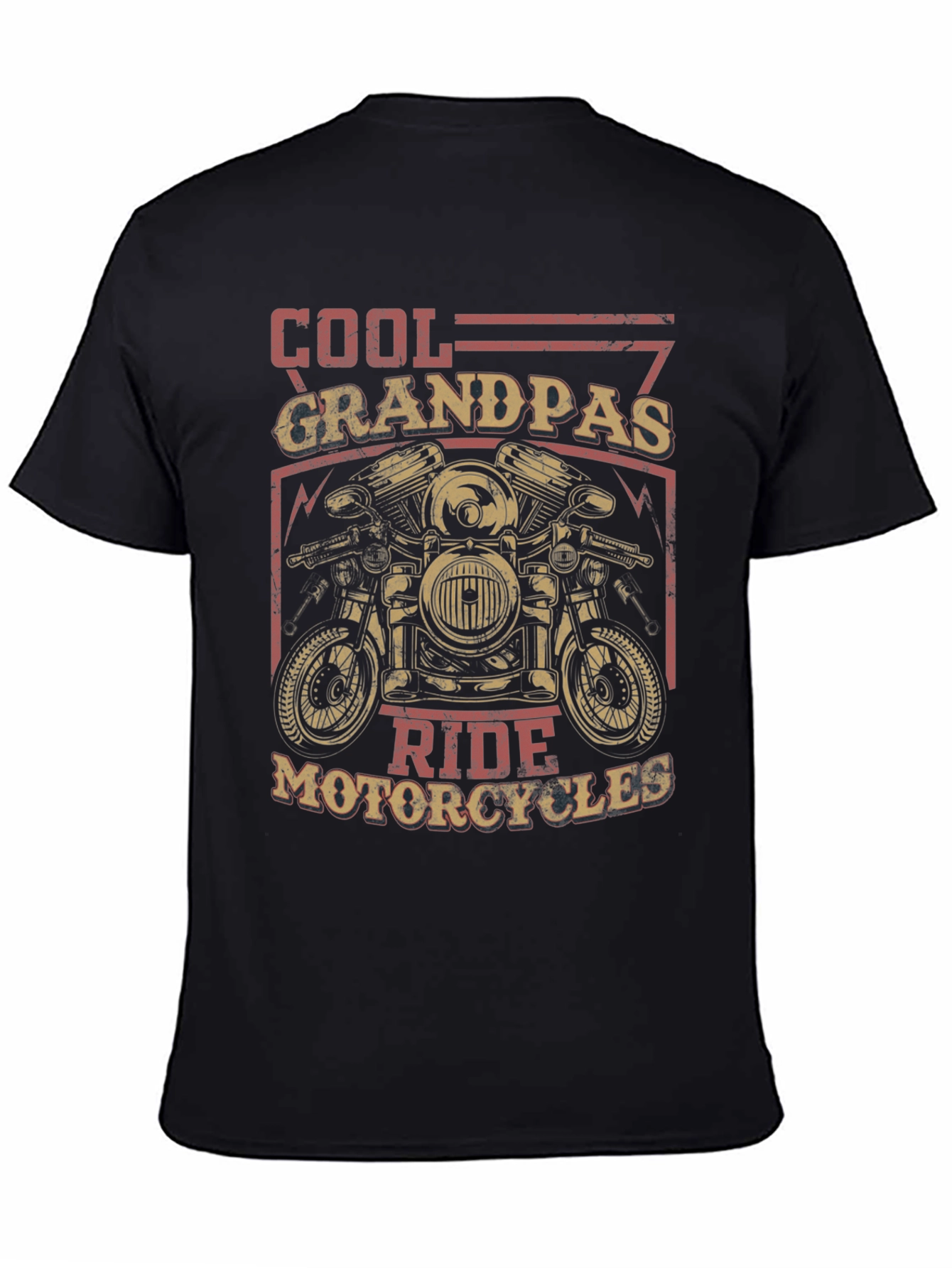 Cool Grandpas Ride Motorcycles Graphic Tee