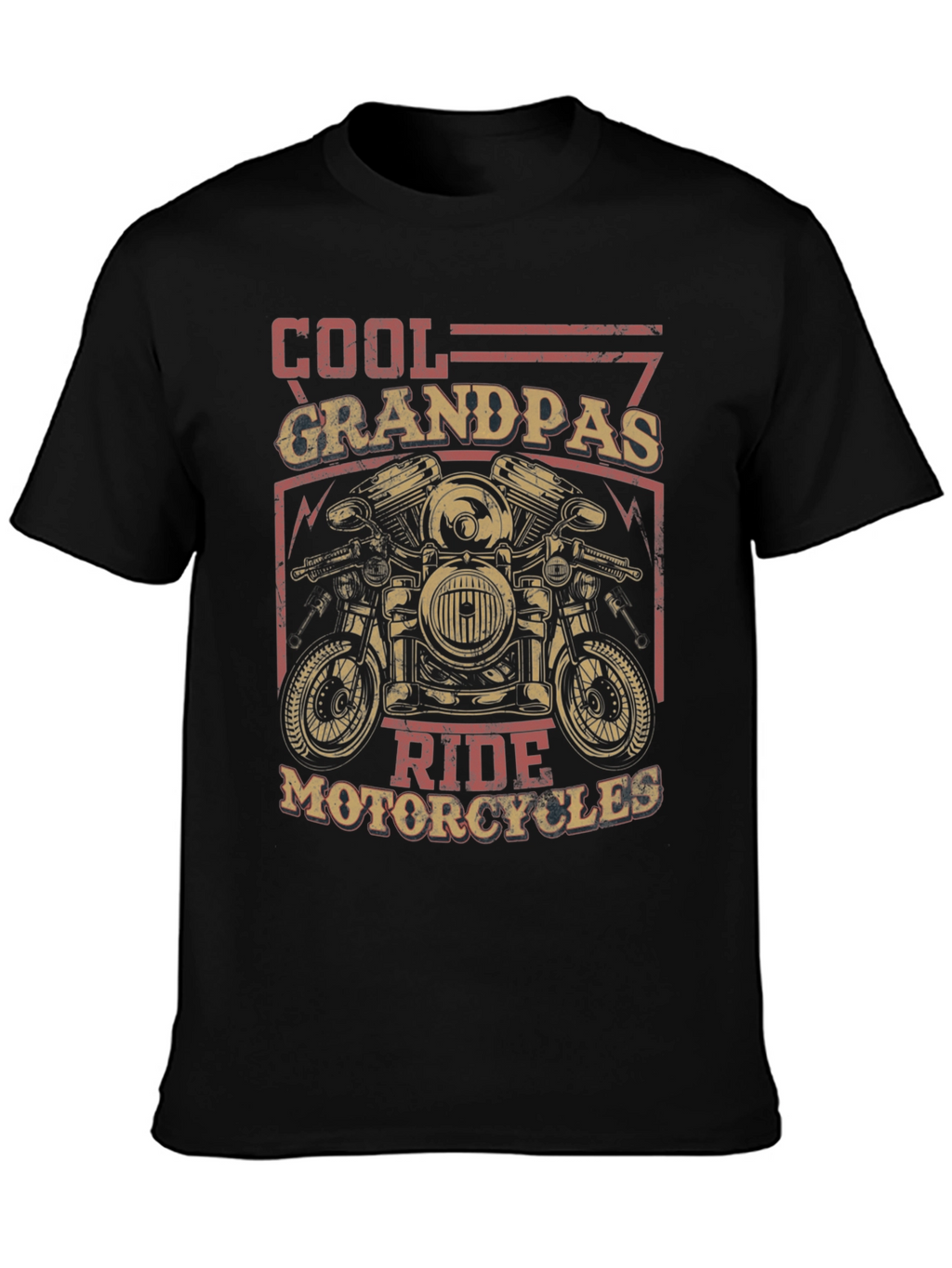 Cool Grandpas Ride Motorcycles Graphic Tee