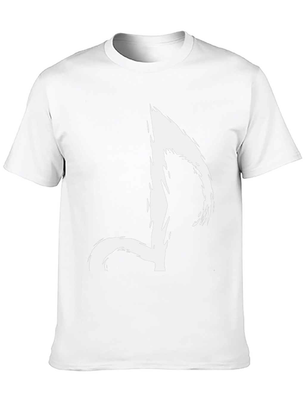 Abstract Music Note Graphic Tee - Black Casual T-Shirt