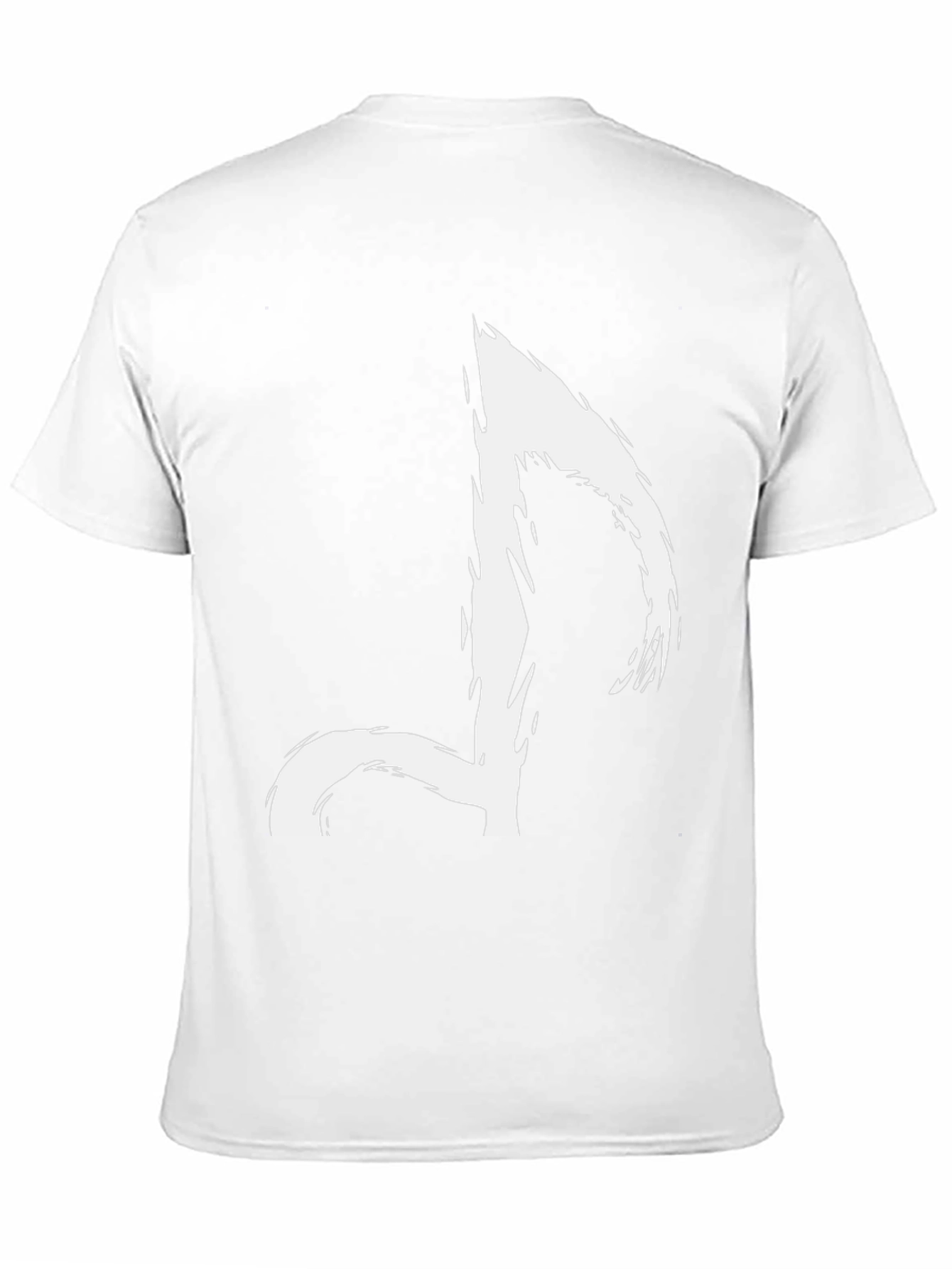 Abstract Music Note Graphic Tee - Black Casual T-Shirt