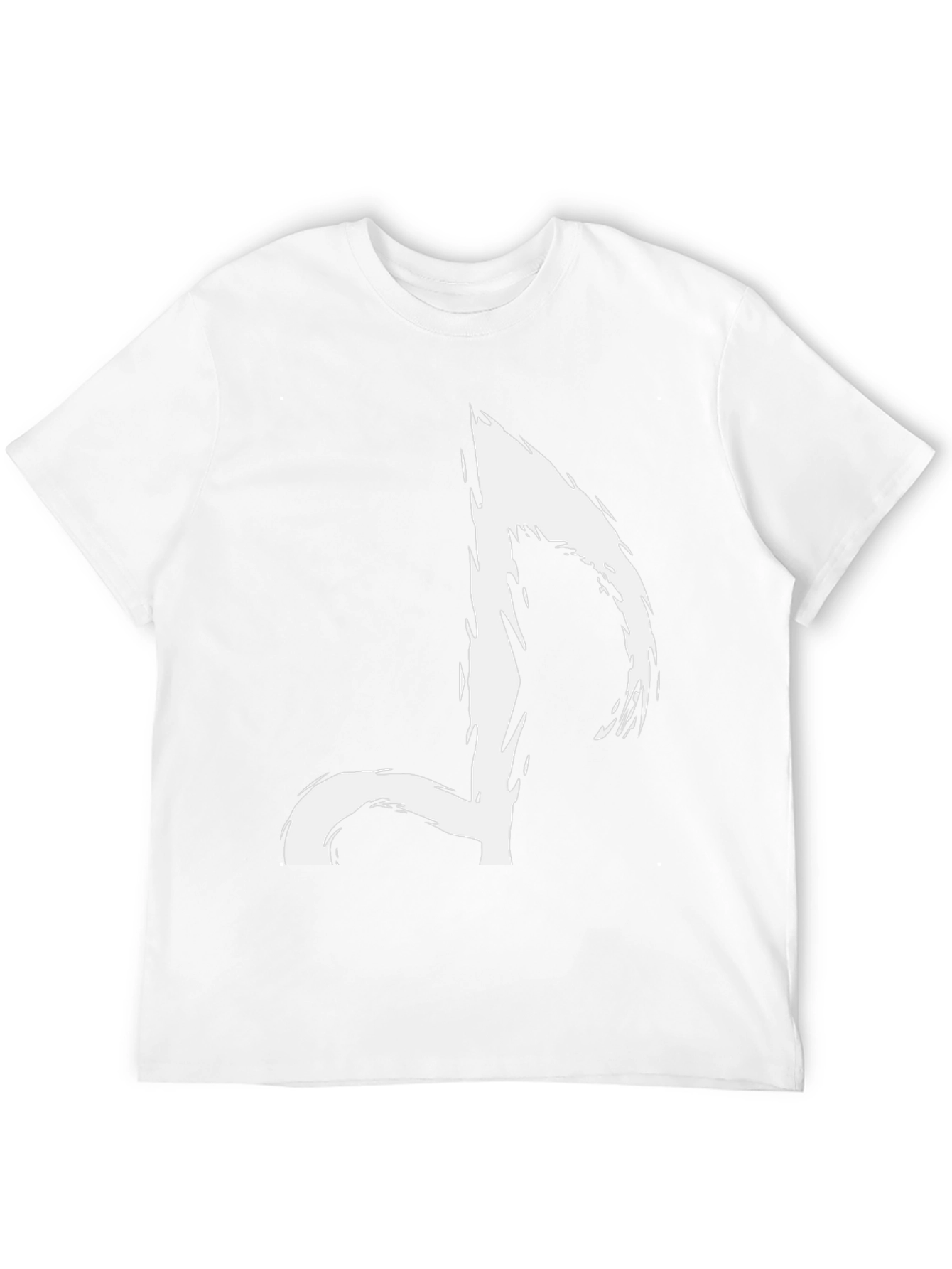 Abstract Music Note Graphic Tee - Black Casual T-Shirt