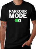 Parkour Mode On T-Shirt - Athletic Black Tee