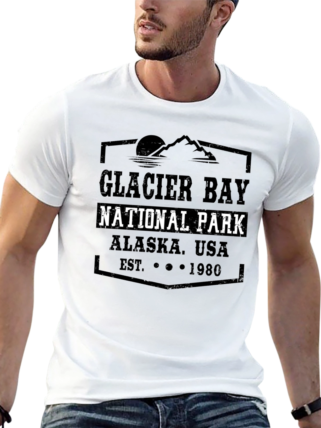 Glacier Bay National Park Alaska USA Black T-Shirt