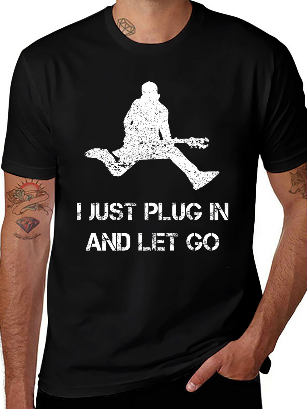 Just Plug In and Let Go Graphic Tee