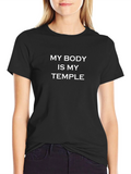My Body Is My Temple Black T-Shirt