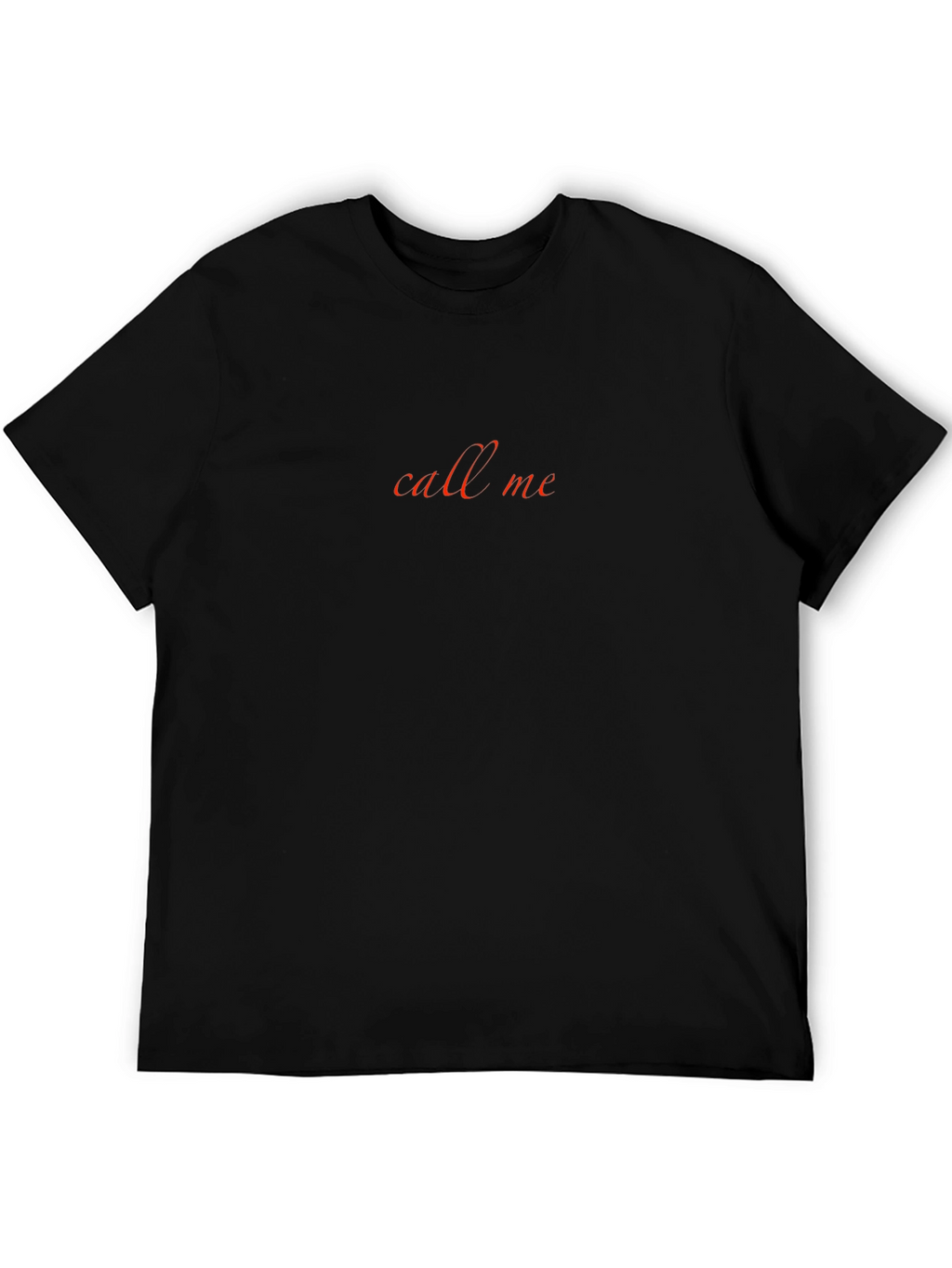 Call Me Text Graphic Black T-Shirt