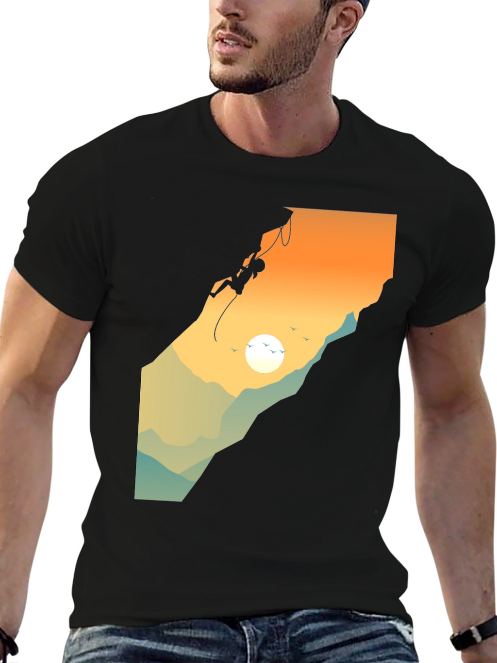Rock Climbing T-Shirt - Adventure Design