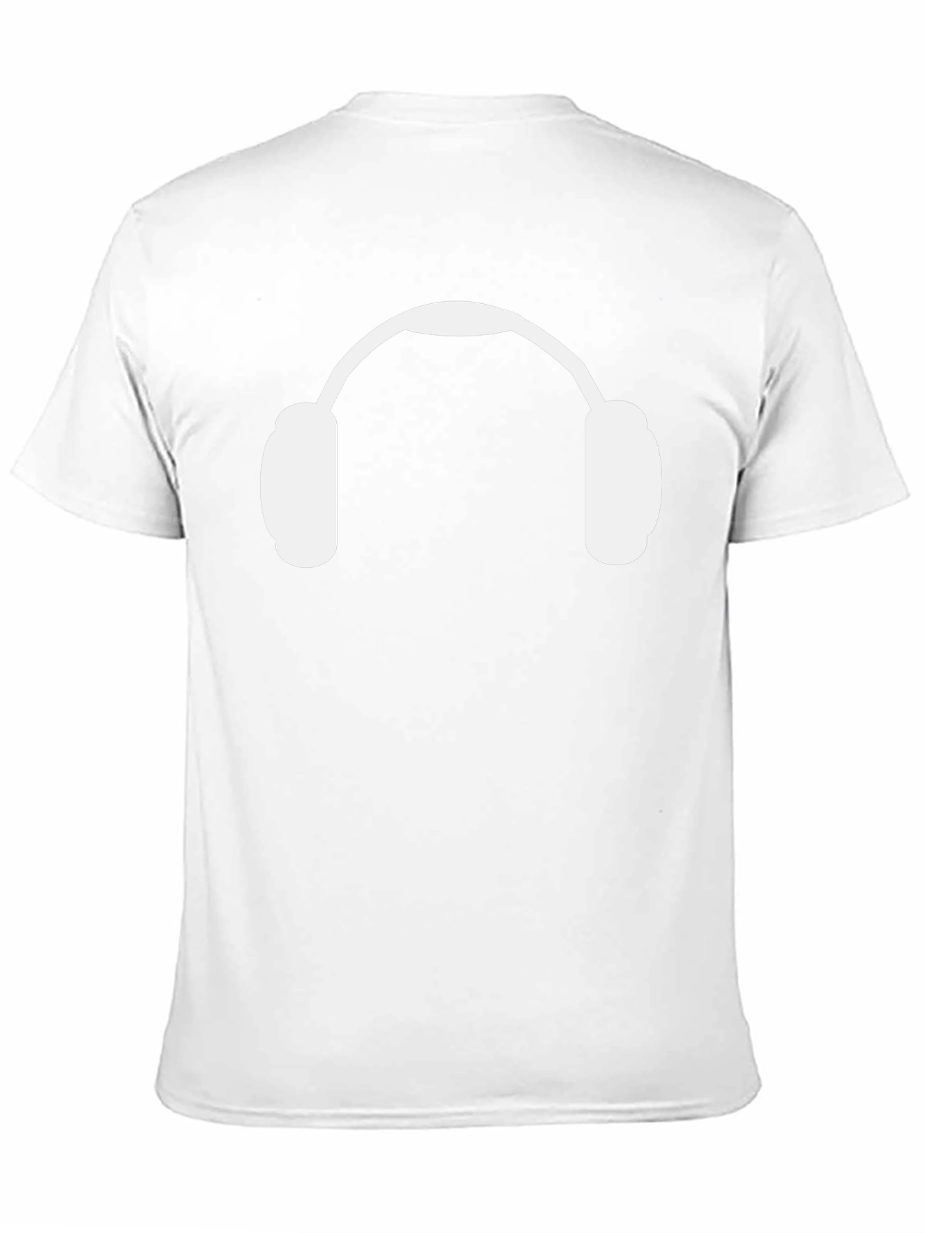 Headphone Graphic Tee - Black Cotton Casual Shirt
