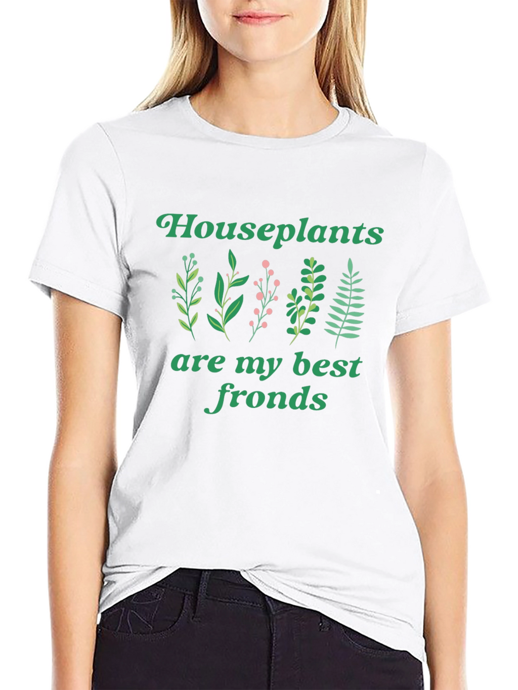 Houseplants Best Fronds Black T-Shirt