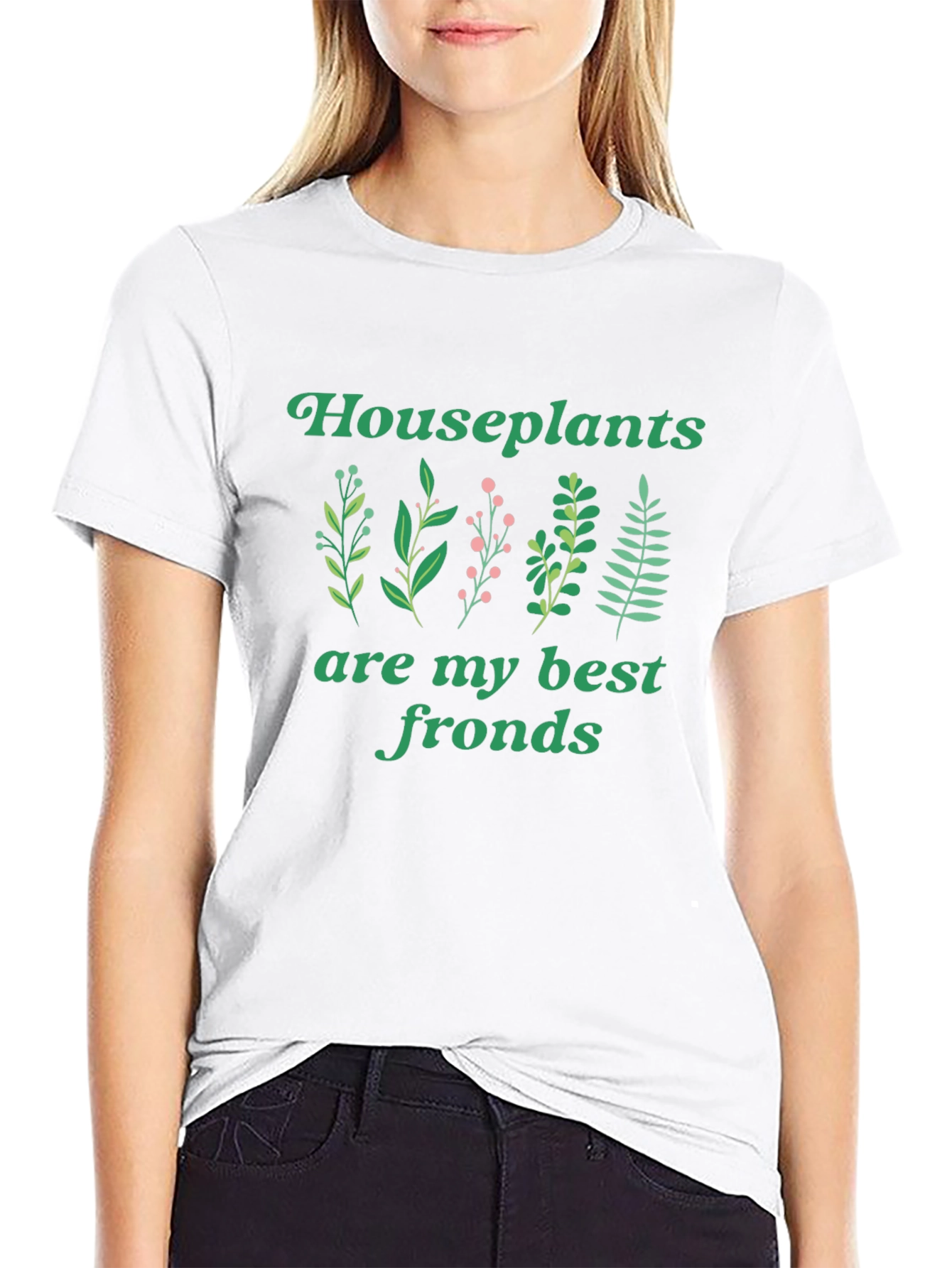 Houseplants Best Fronds Black T-Shirt