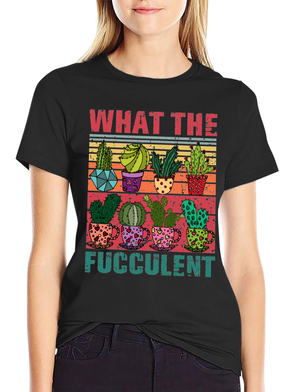 What The Fucculent T-Shirt - Cactus Lover Tee