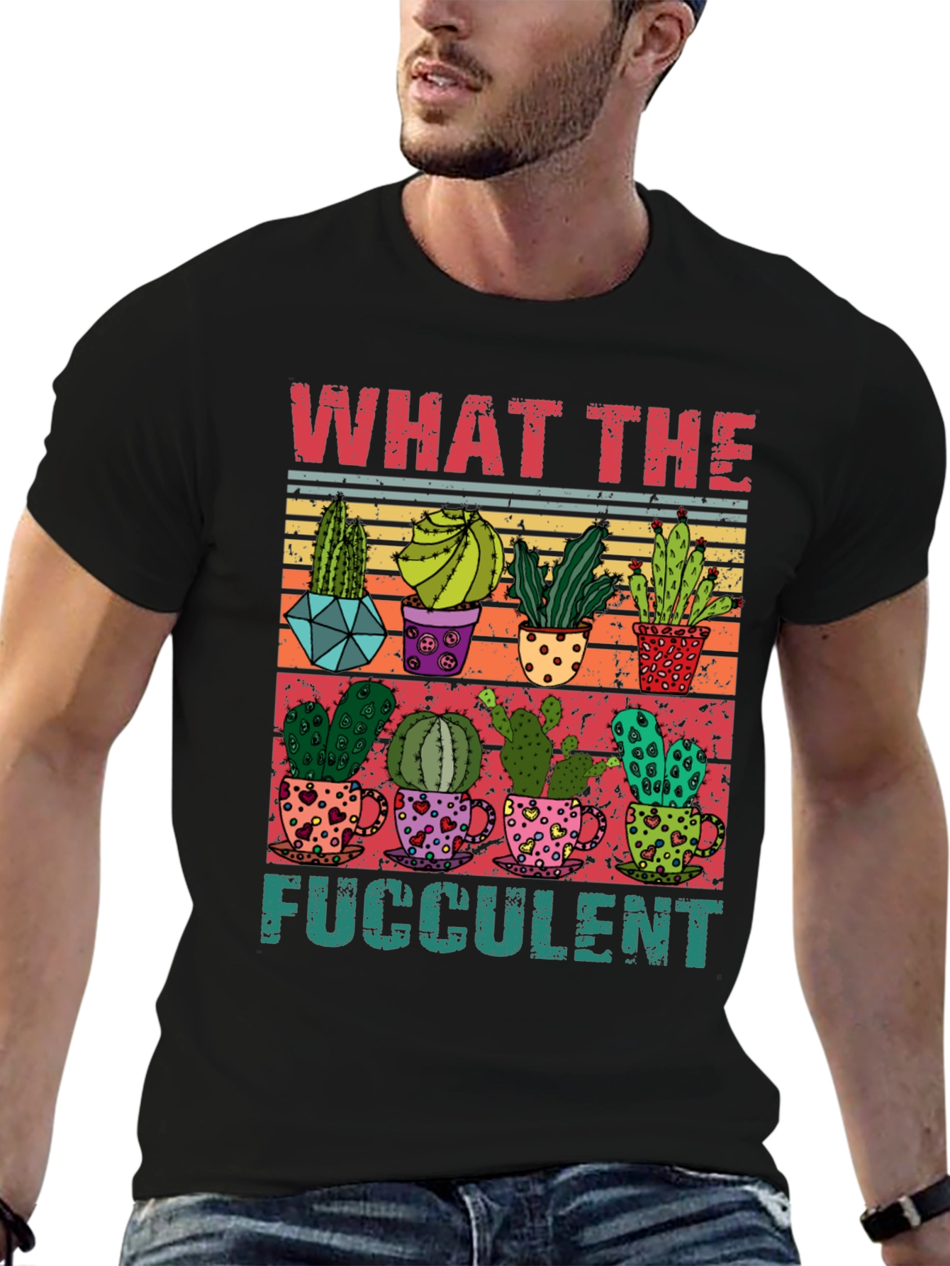 What The Fucculent T-Shirt - Cactus Lover Tee