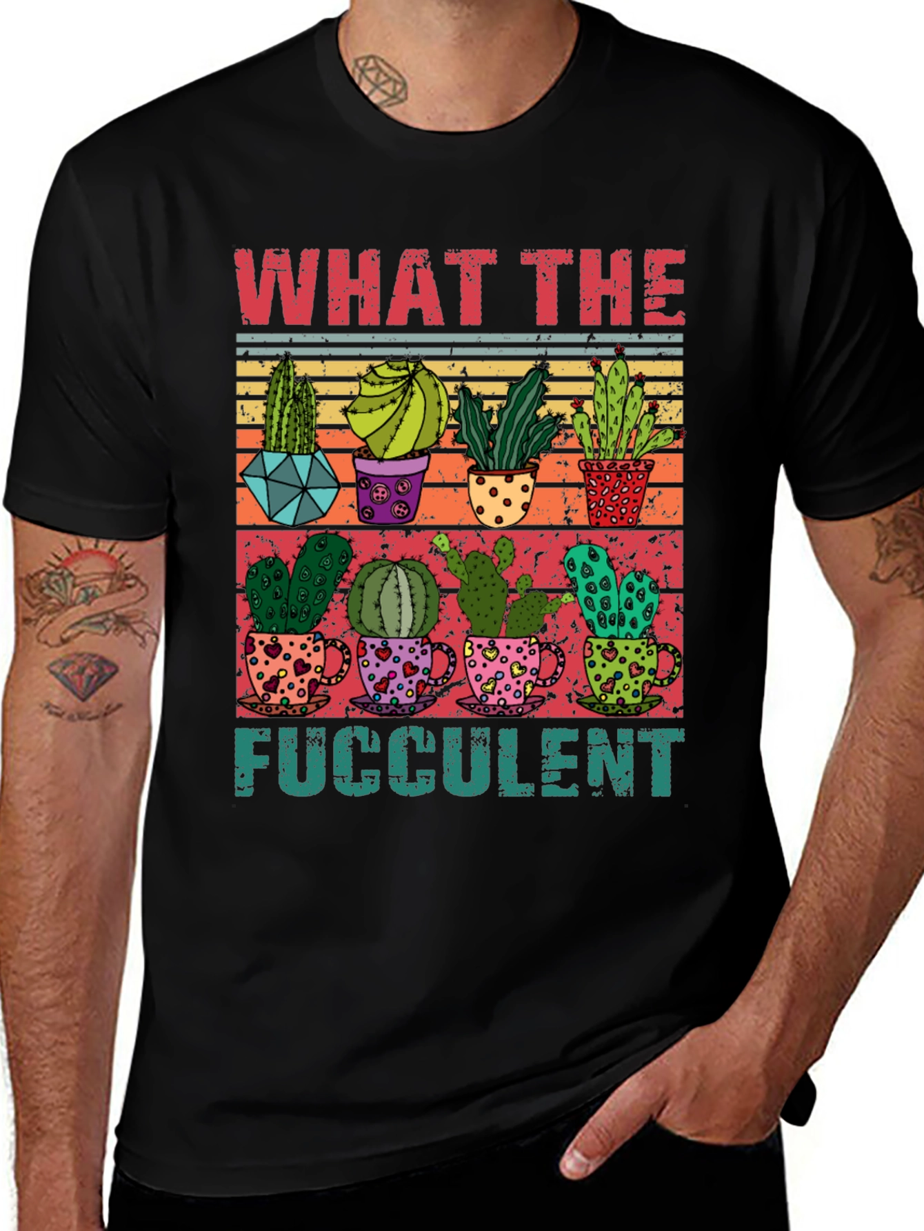 What The Fucculent T-Shirt - Cactus Lover Tee