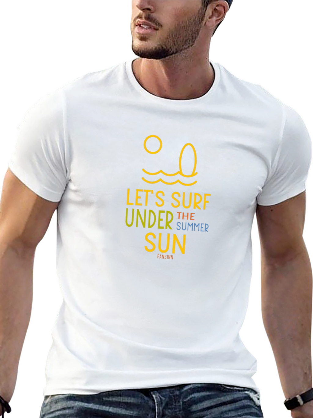 Lets Surf Under the Summer Sun Graphic Tee