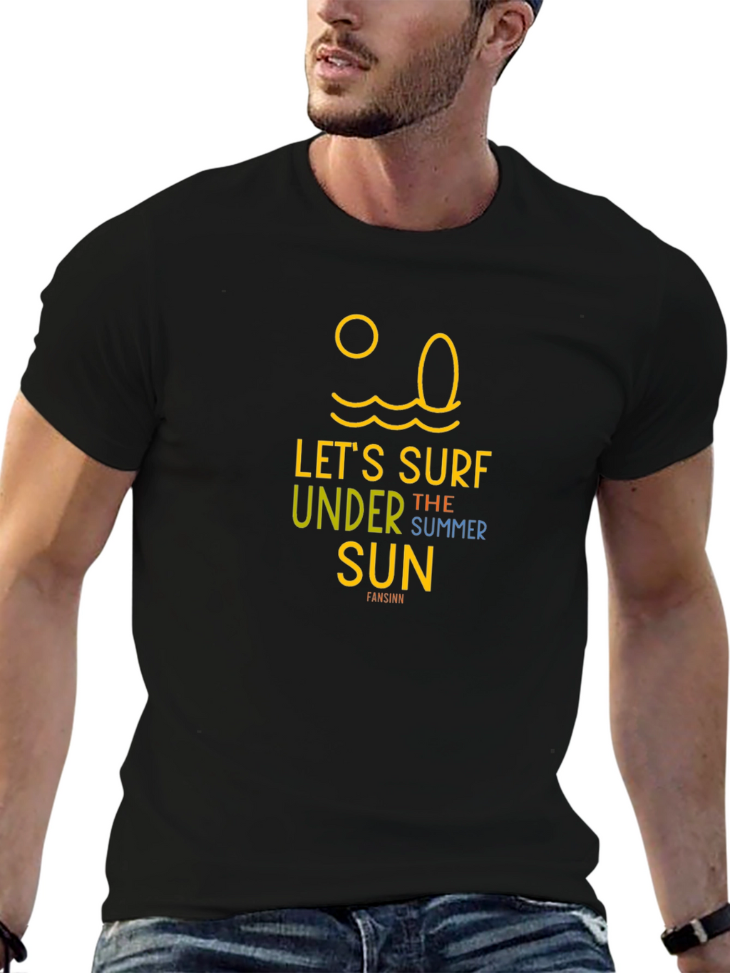 Lets Surf Under the Summer Sun Graphic Tee