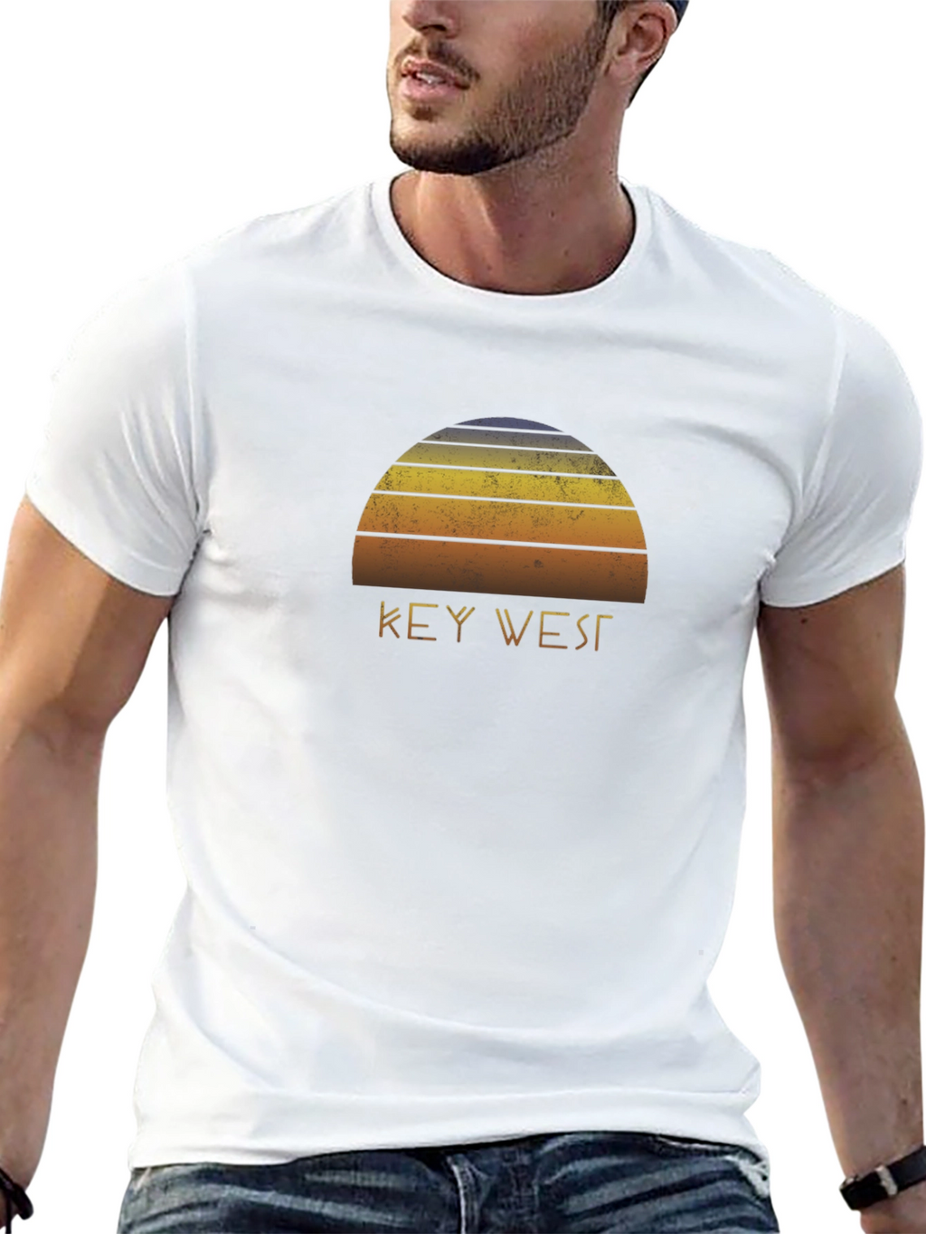 Key West Sunset Graphic Tee - Retro Style Shirt