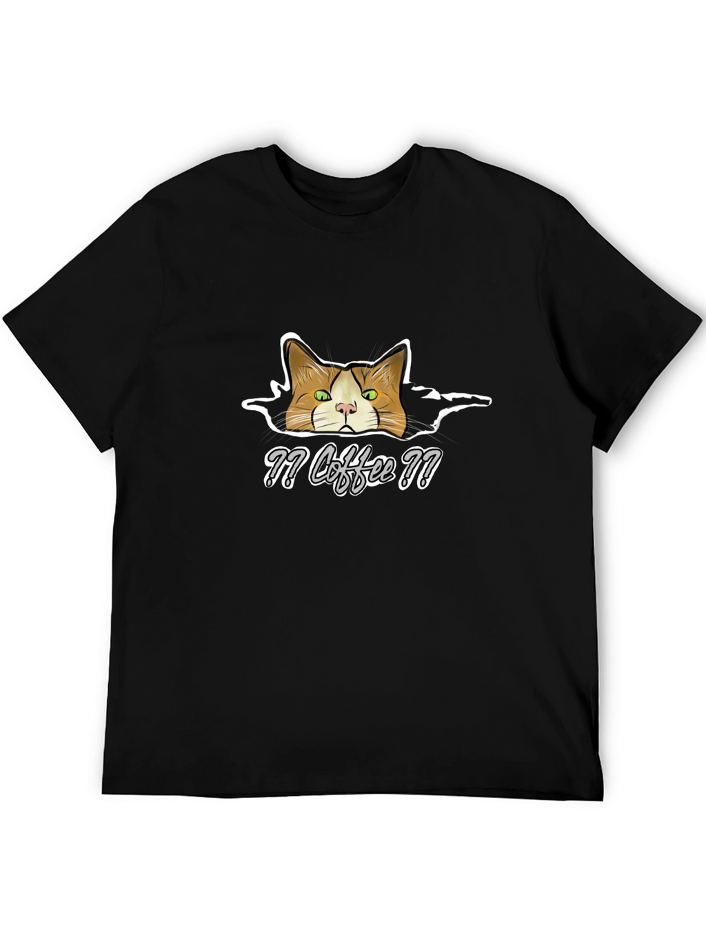 Coffee Cat T-Shirt - Funny Graphic Tee
