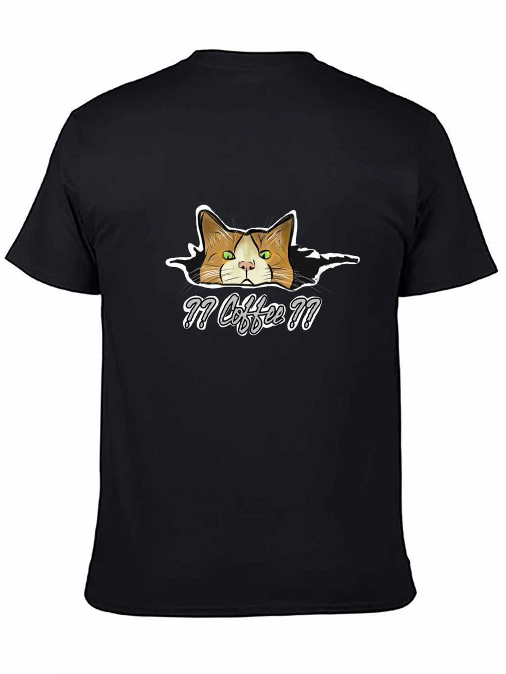 Coffee Cat T-Shirt - Funny Graphic Tee