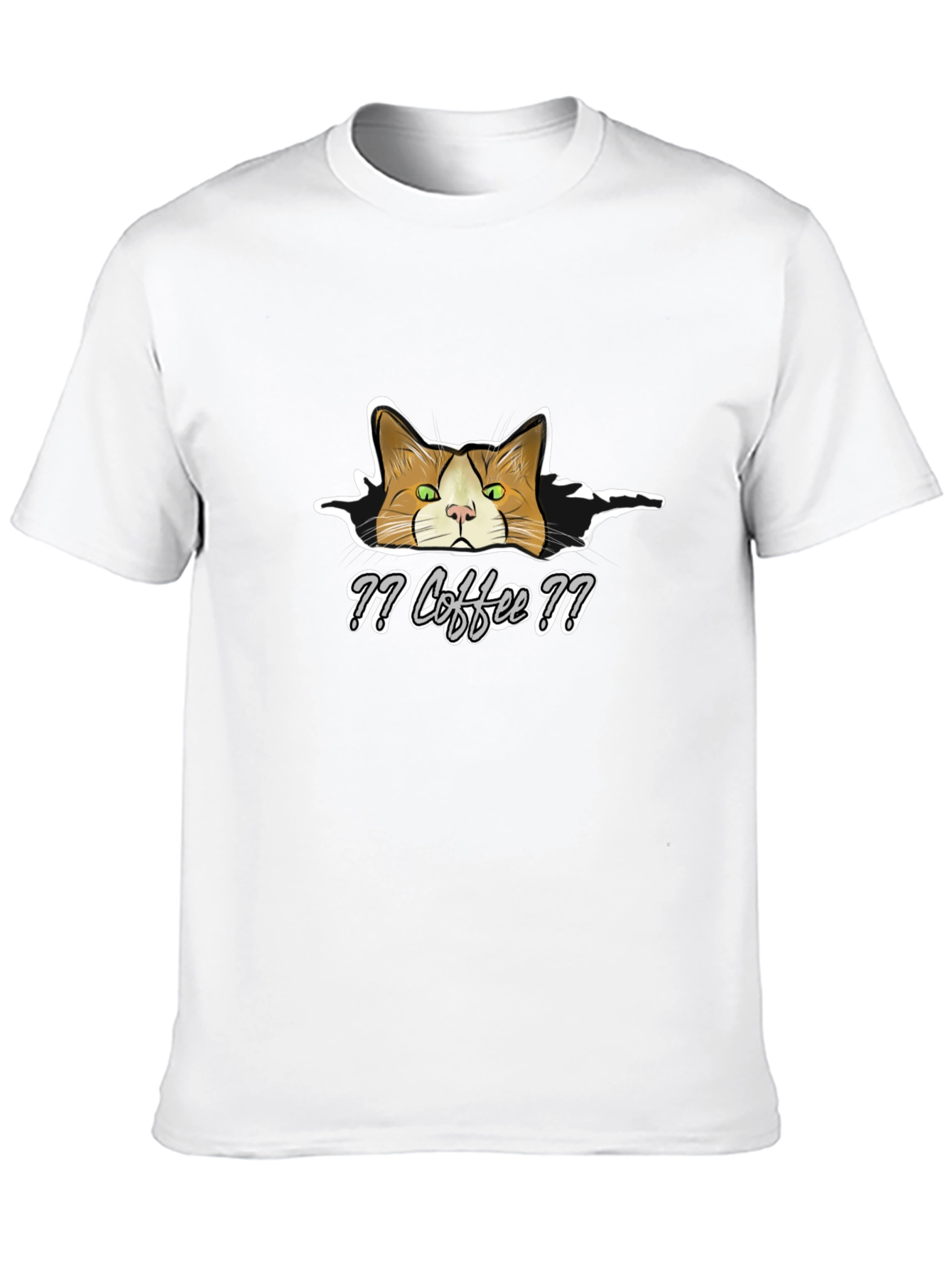 Coffee Cat T-Shirt - Funny Graphic Tee