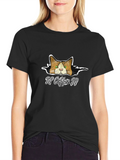 Coffee Cat T-Shirt - Funny Graphic Tee