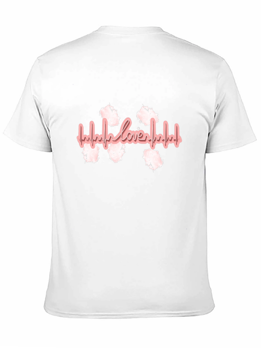 Heartbeat Lover Graphic Print Black T-Shirt