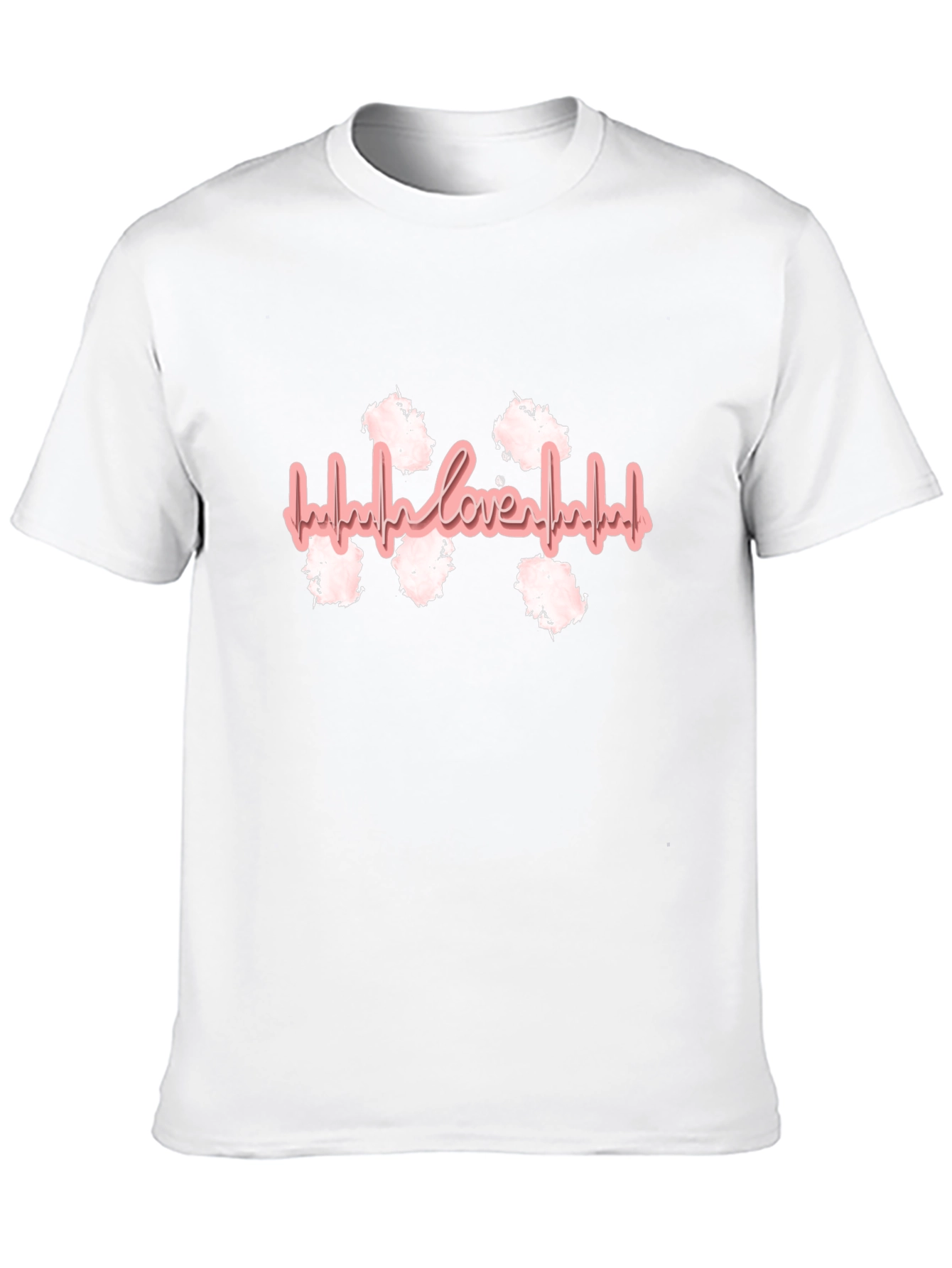 Heartbeat Lover Graphic Print Black T-Shirt